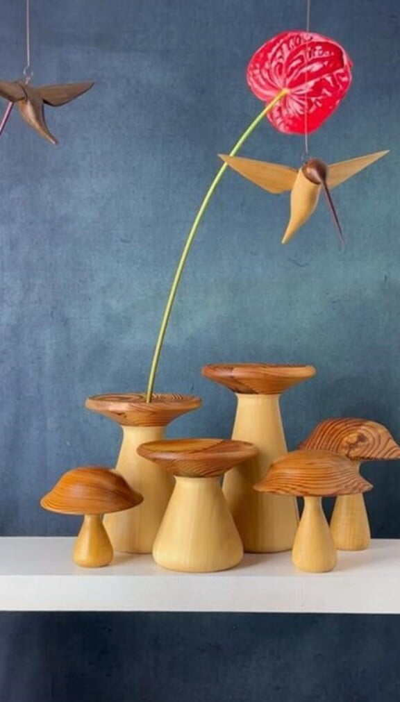 Trio de Vasos Shimeji