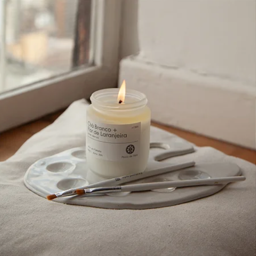 Vela Chá Branco + Flor de Laranjeira | 35 horas (Floral)