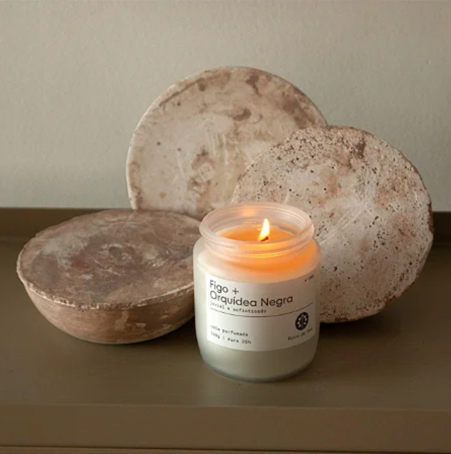 Vela Figo + Orquídea Negra | 25 horas (Floral)