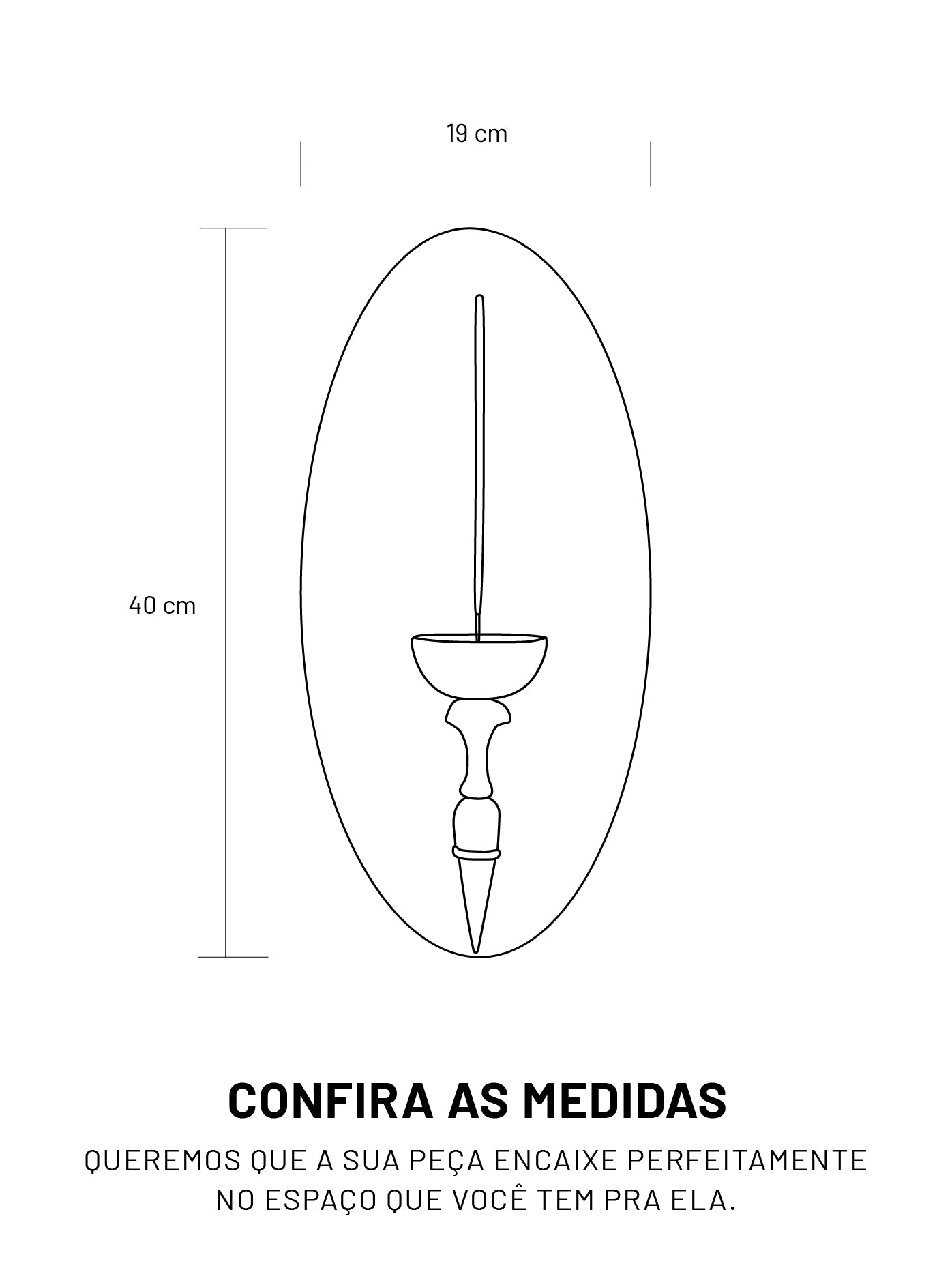 Incensário Castiçal de Parede Esplendor