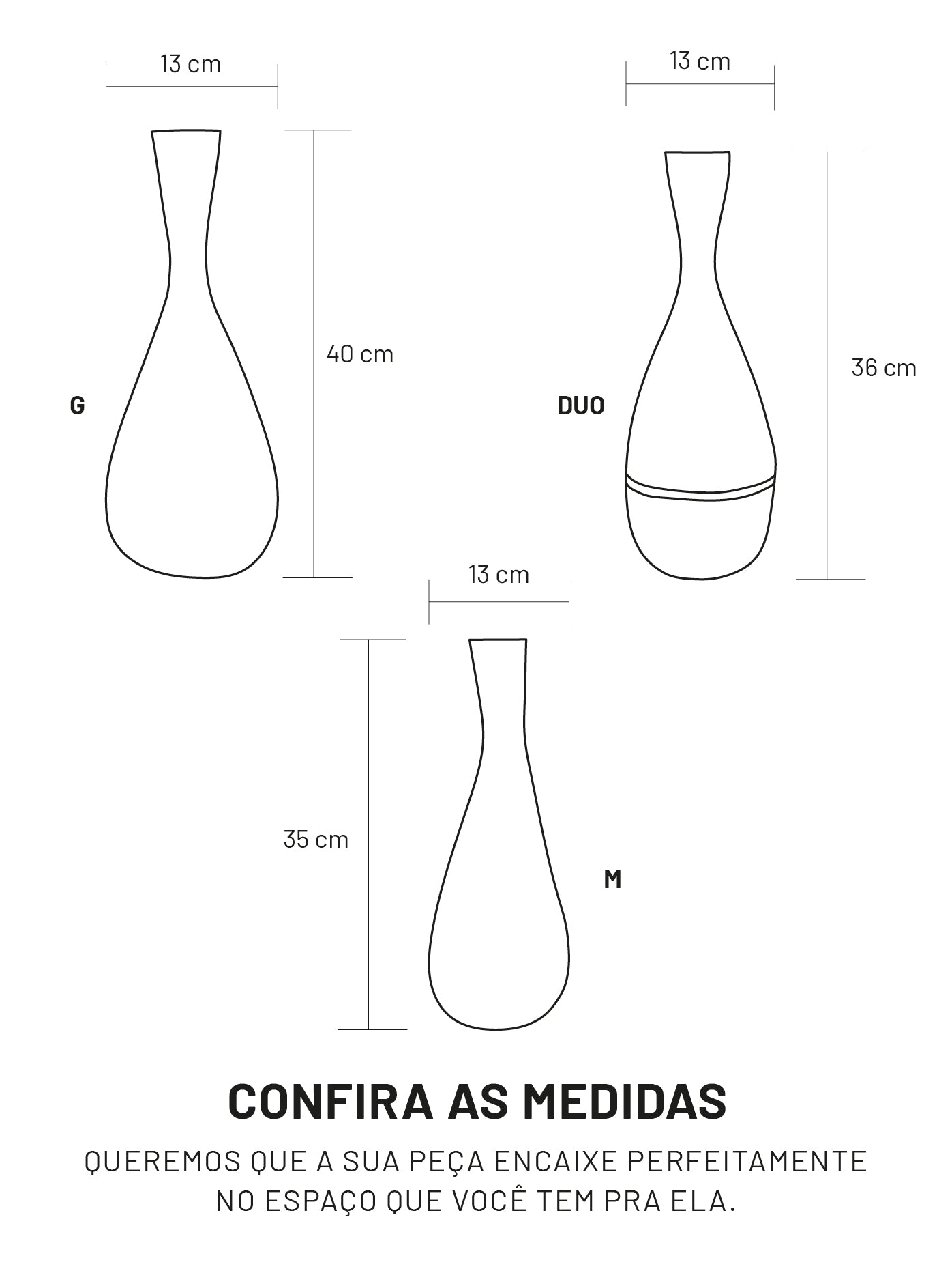 Secos e Molhados - Trio de Vasos Oversize Classic
