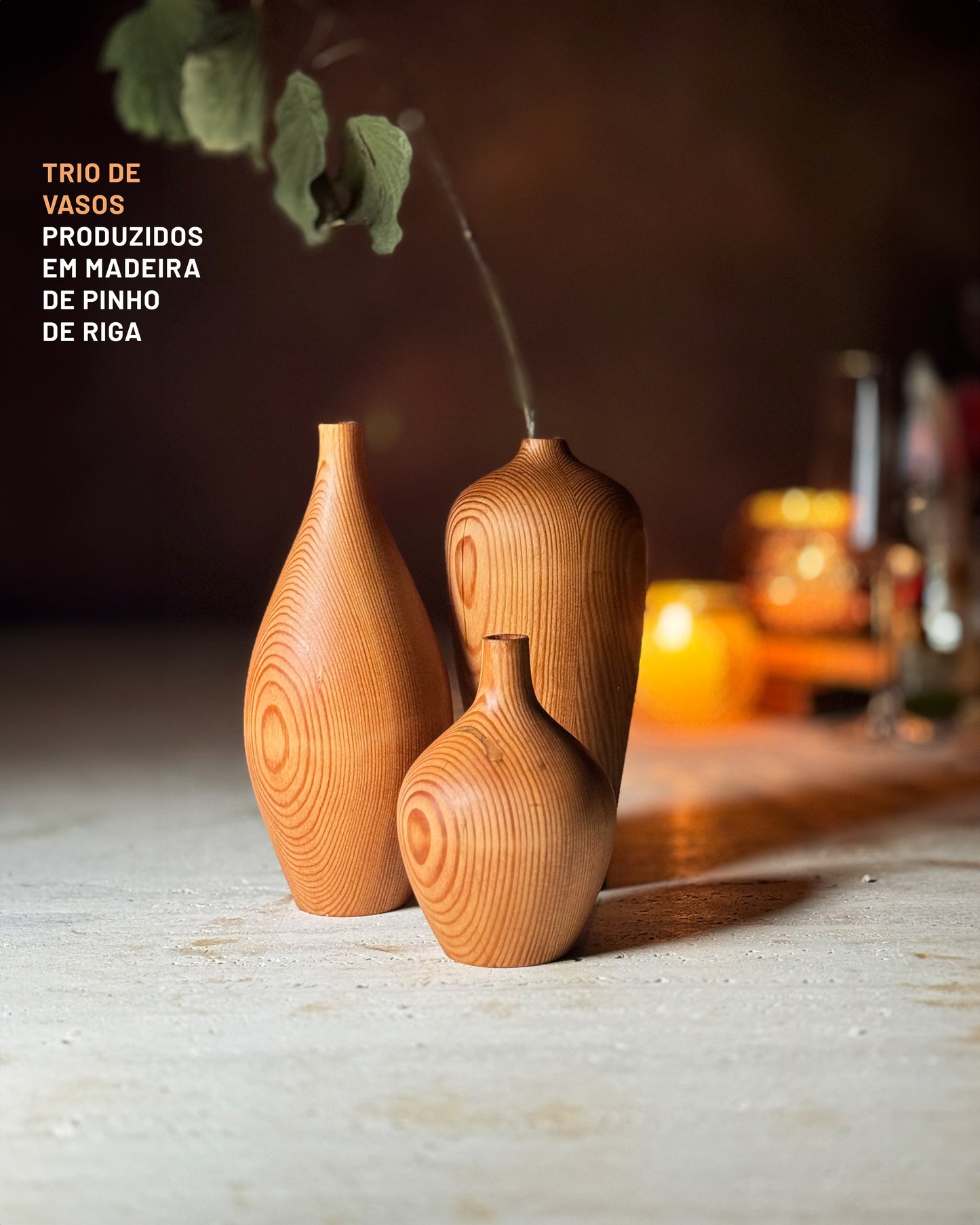 Trio de Vasos Odorata