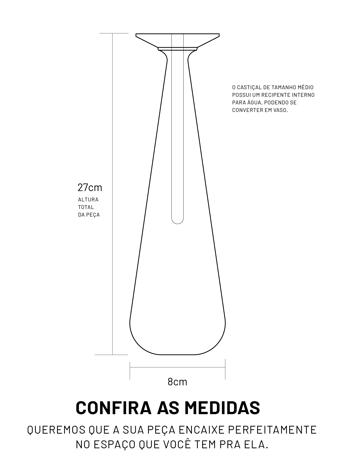 A Prece com base e castiçais