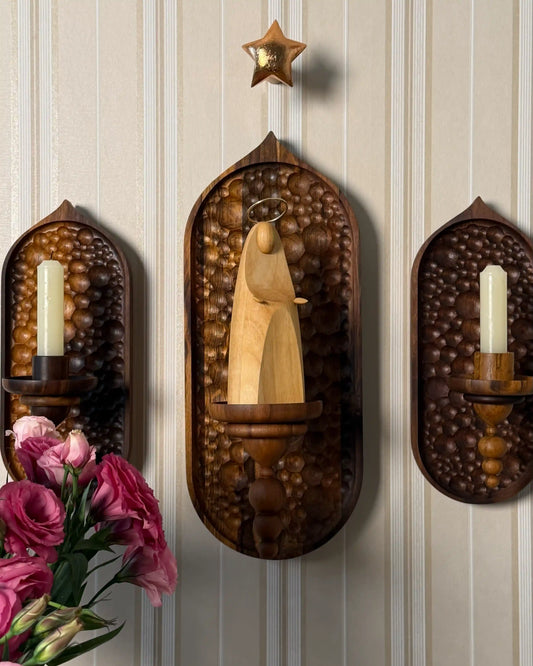 Conjunto Oratório de Parede Refúgio com Escultura