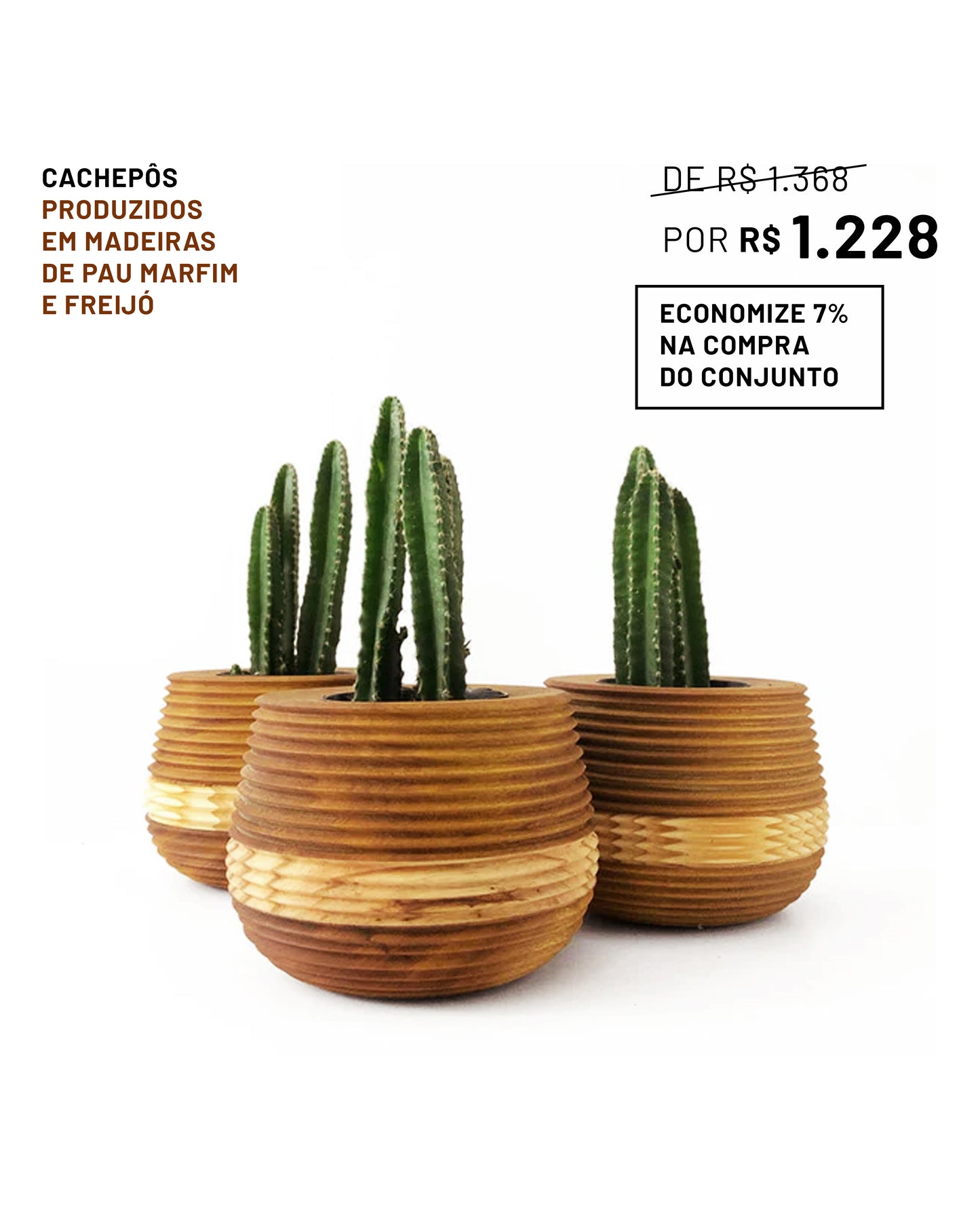 Trio de Cachepôs - Caxinauá