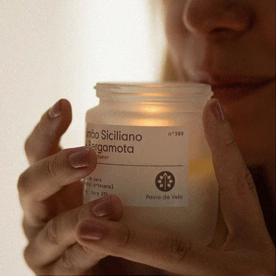 Vela Limão Siciliano + Bergamota | 35 horas (Cítrico)