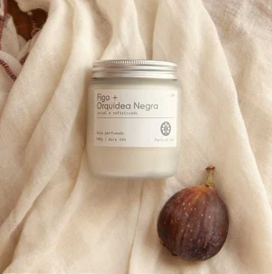 Vela Figo + Orquídea Negra | 25 horas (Floral)