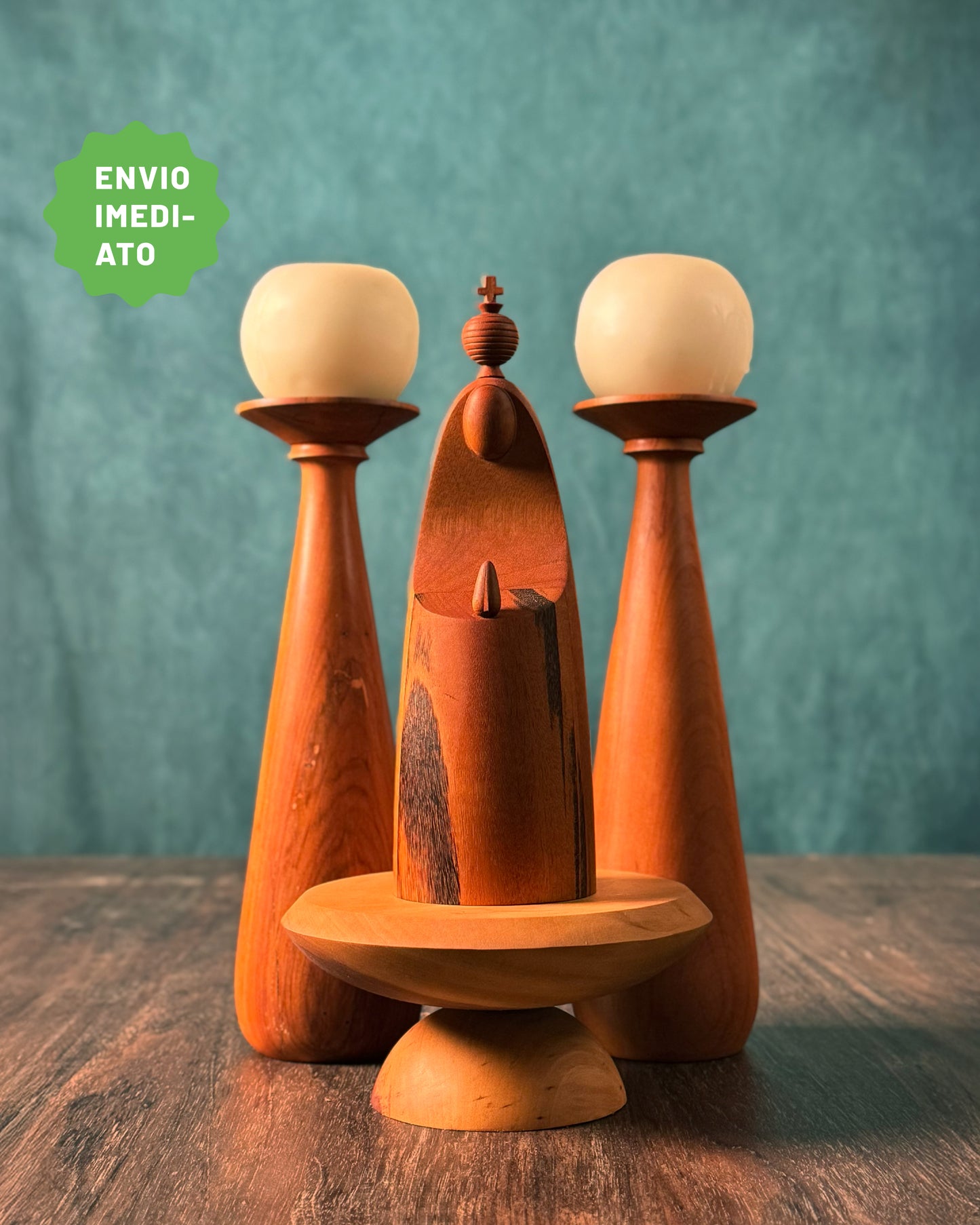 A Prece com Base, Vaso e Castiçal - Envio Imediato