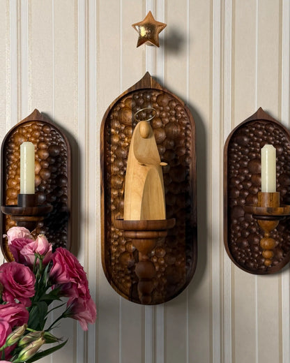 Conjunto Oratório de Parede Refúgio com Escultura
