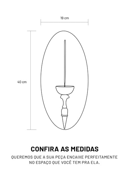 Incensário Castiçal de Parede Esplendor