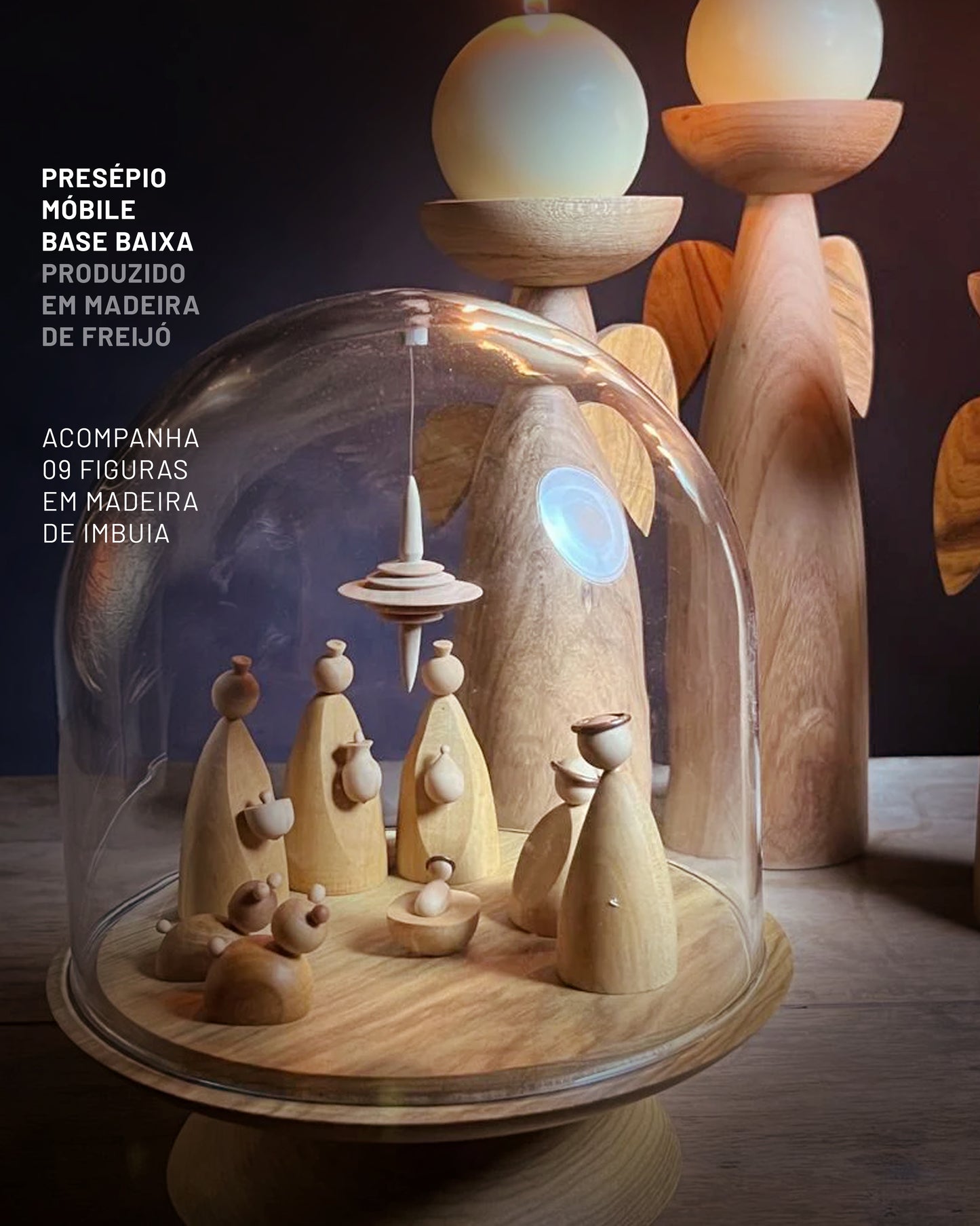 Presépio Móbile Base Baixa Freijó