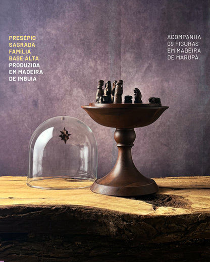 Presépio Sagrada Família Base Alta Imbuia
