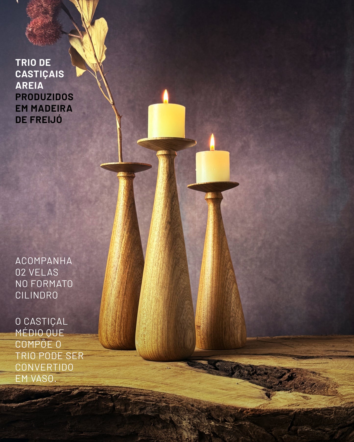 Presépio Sagrada Família Base Alta Freijó