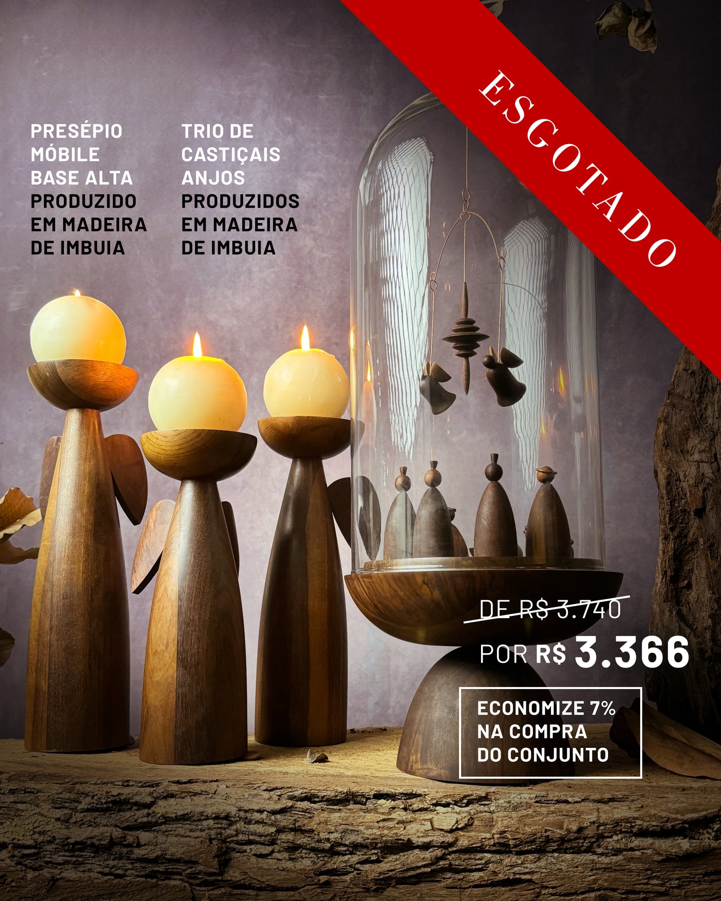 Presépio Móbile Base Alta Imbuia