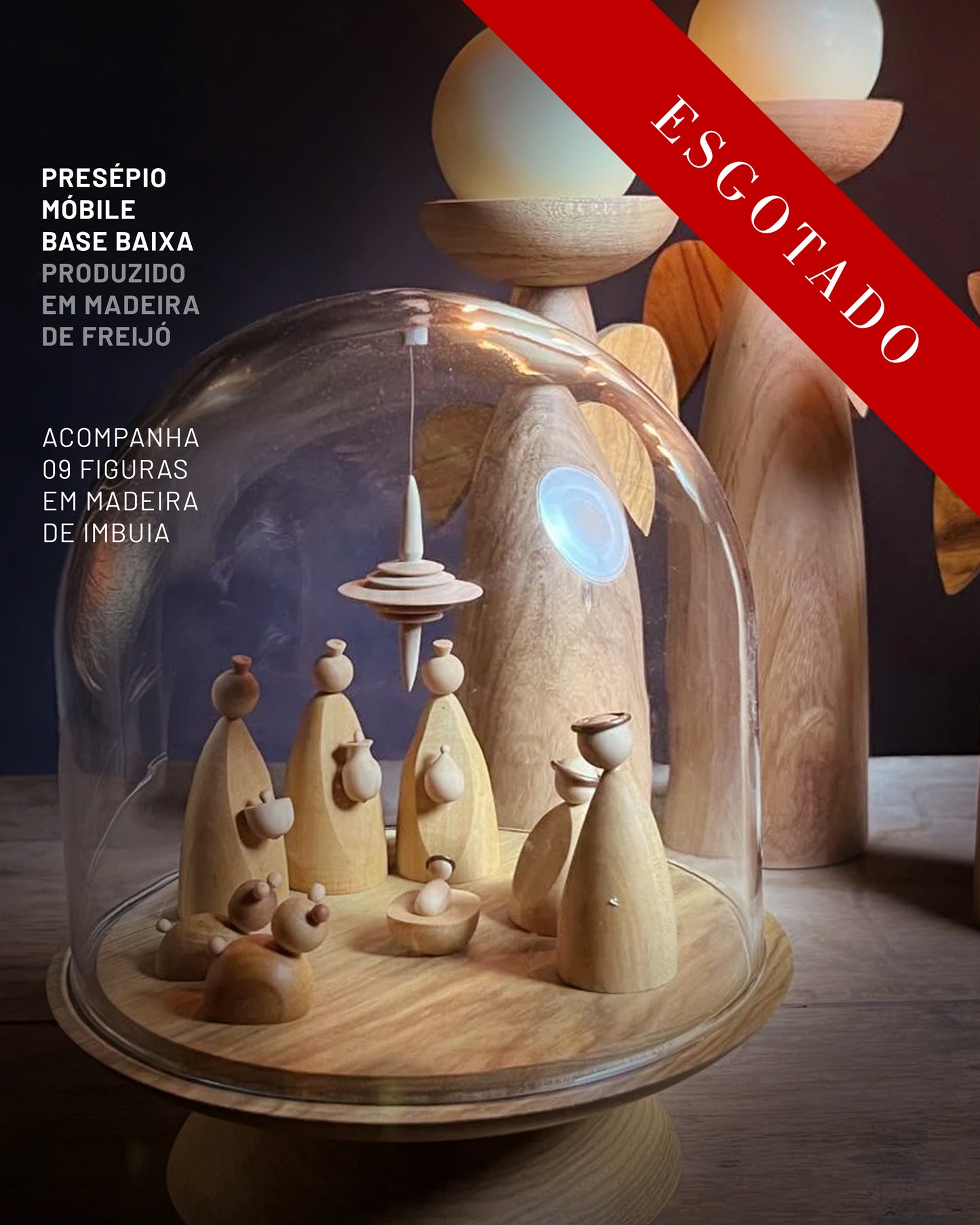 Presépio Móbile Base Baixa Freijó