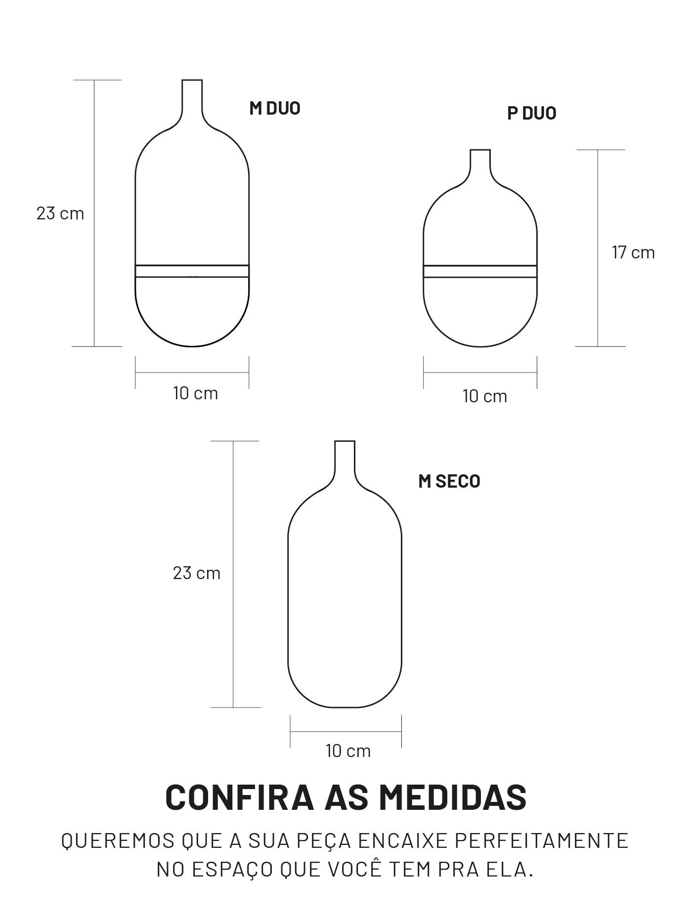 Secos e Molhados - Trio de Vasos Bojo