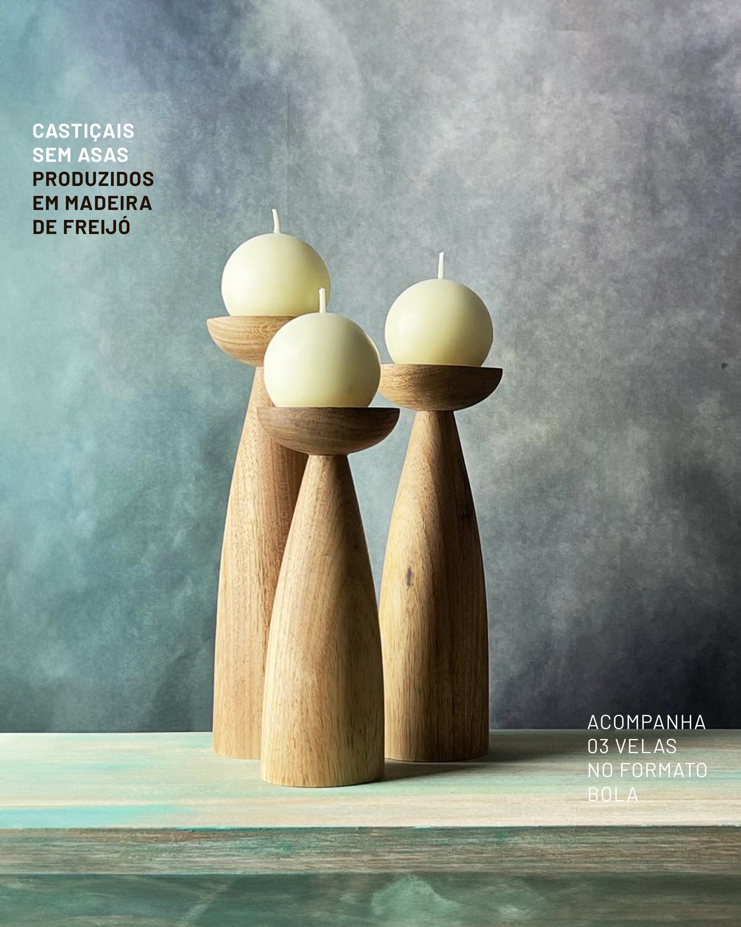 Trio de Castiçais Anjo