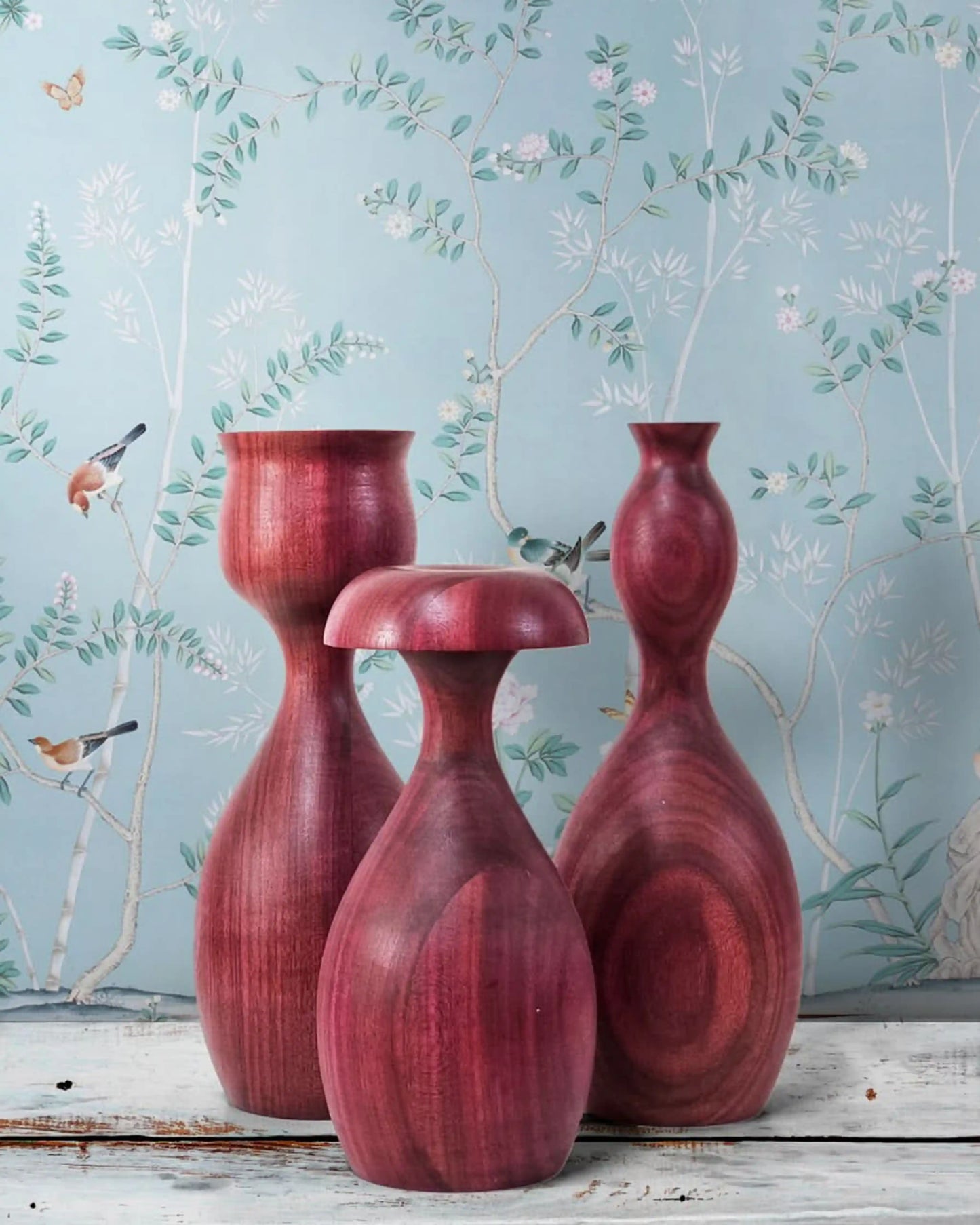 Trio de Vasos Fases de Uma Flor
