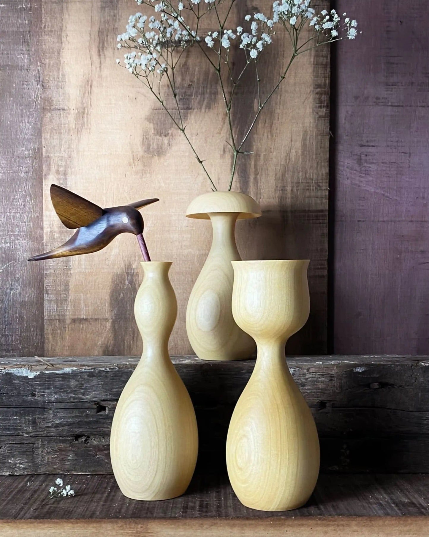Trio de Vasos Fases de Uma Flor