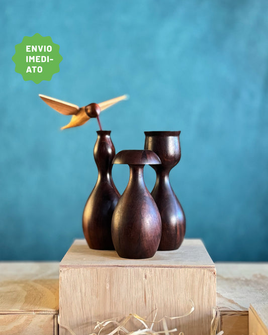 Trio de Vasos Fases de Uma Flor 1# - Envio Imediato