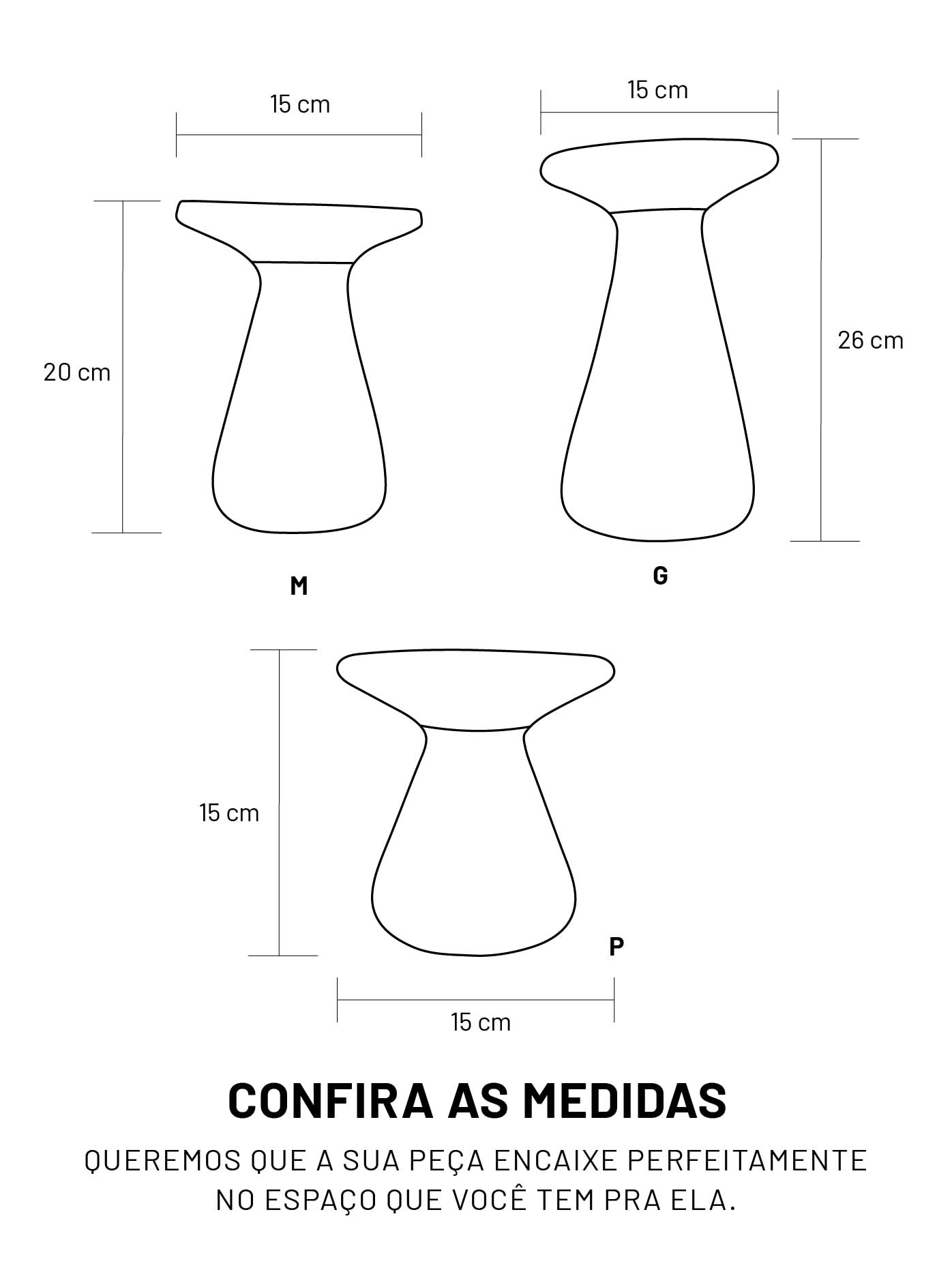 Trio de Vasos Shimeji