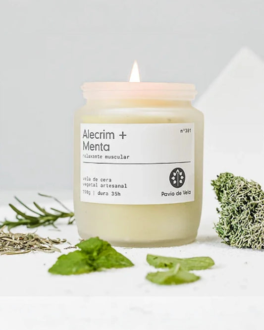 Vela Alecrim + Menta | 35 horas (Refrescante)