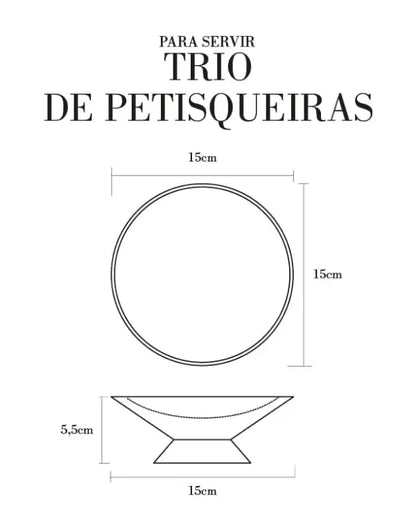 Conjunto - Tábua Oversize e Trio de Petisqueras