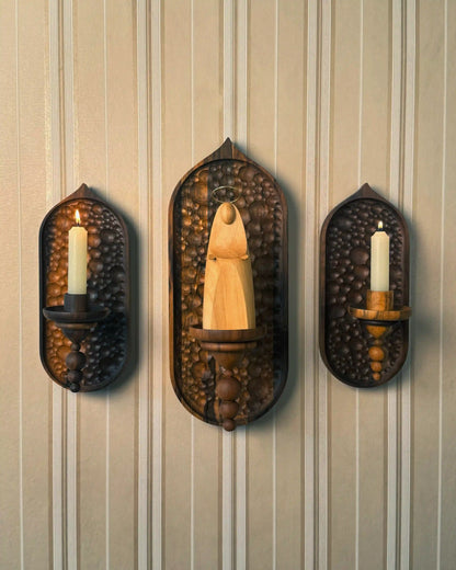 Conjunto Oratório de Parede Refúgio com Escultura