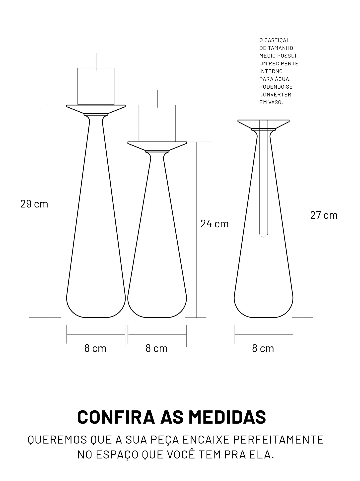 Presépio Sagrada Família Base Alta com Trio de Castiçais Areia - Imbuia