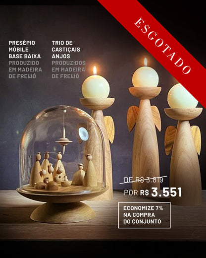 Presépio Móbile Base Baixa Freijó