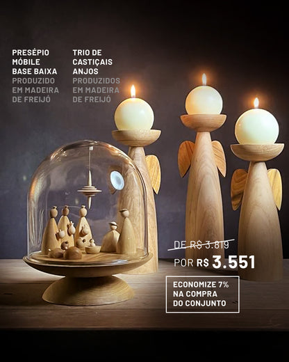 Presépio Móbile Base Baixa Freijó