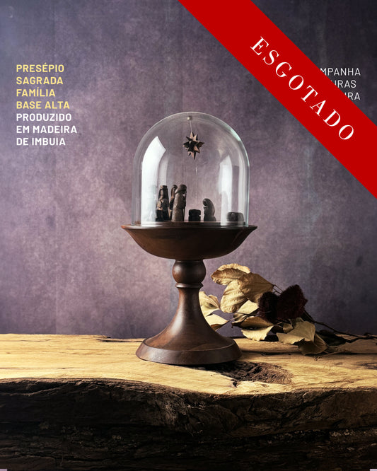 Presépio Sagrada Família Base Alta Imbuia