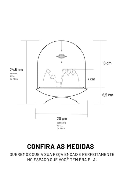 Presépio com Móbile Base Baixa - Imbuia