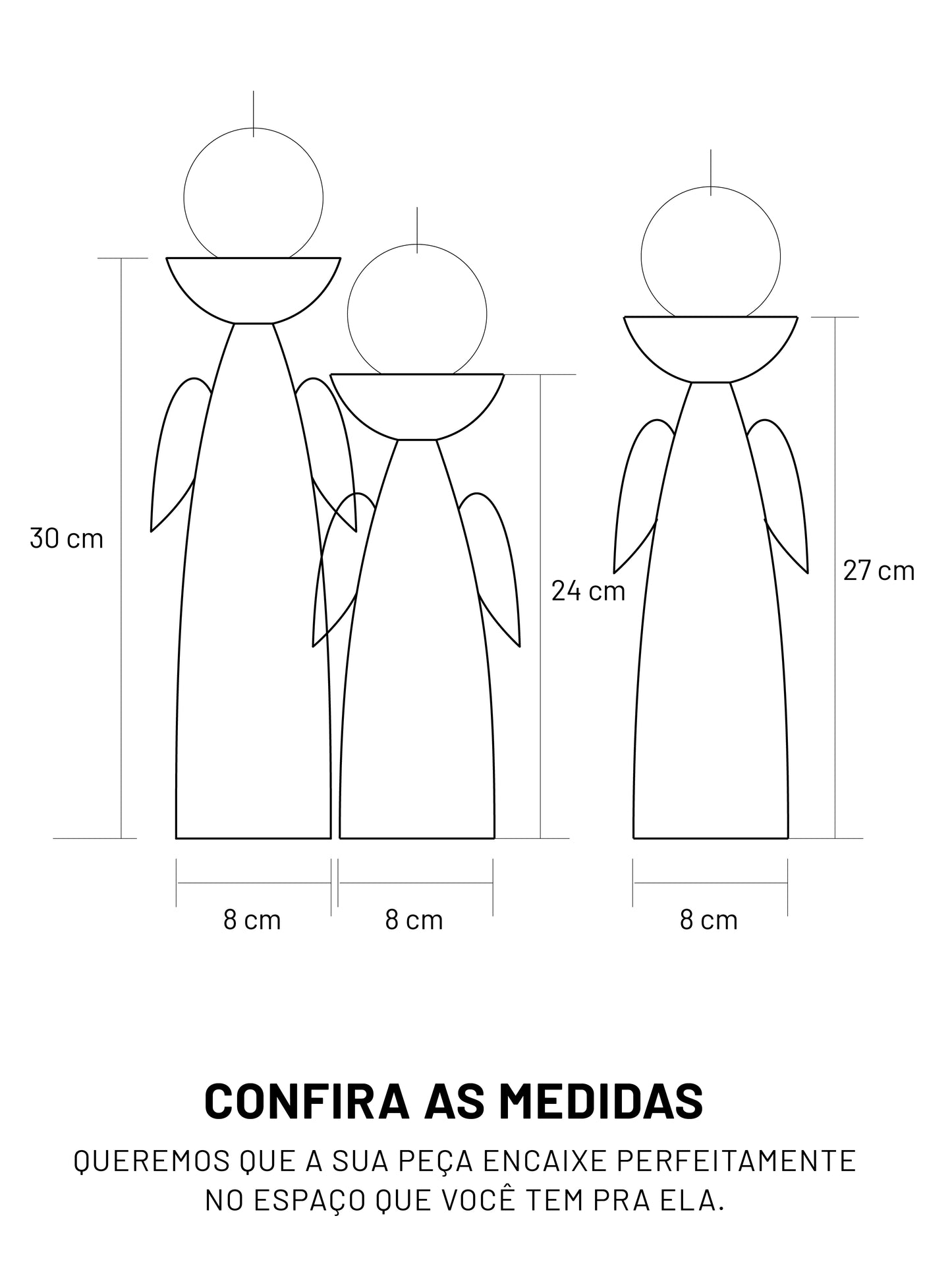 Presépio com Móbile Base Baixa com Trio de Castiçais Anjos - Imbuia