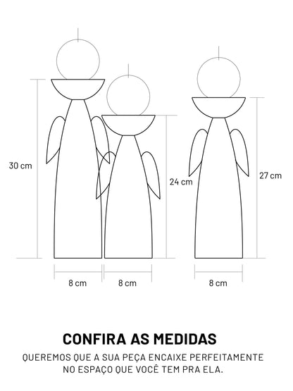 Presépio com Móbile Base Alta - Imbuia